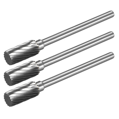 uxcell Uxcell Tungsten Carbide Single Cut Rotary Burrs File Cylinder Shape w 1/8" Shank 3pcs