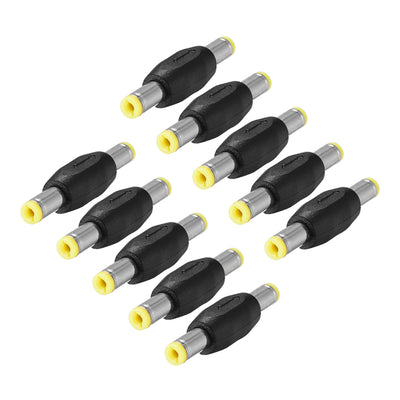 Harfington Uxcell DC Male to Male Coupler Connector 5.5mm x 2.1mm Power Cable Jack Adapter 10Pcs