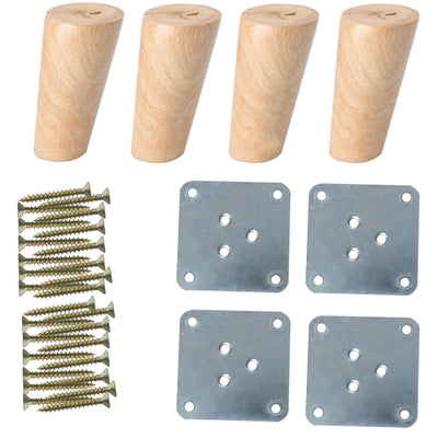 Harfington Uxcell Solid Wood Furniture Leg Chair Table Couch Feet Replacement Adjuster
