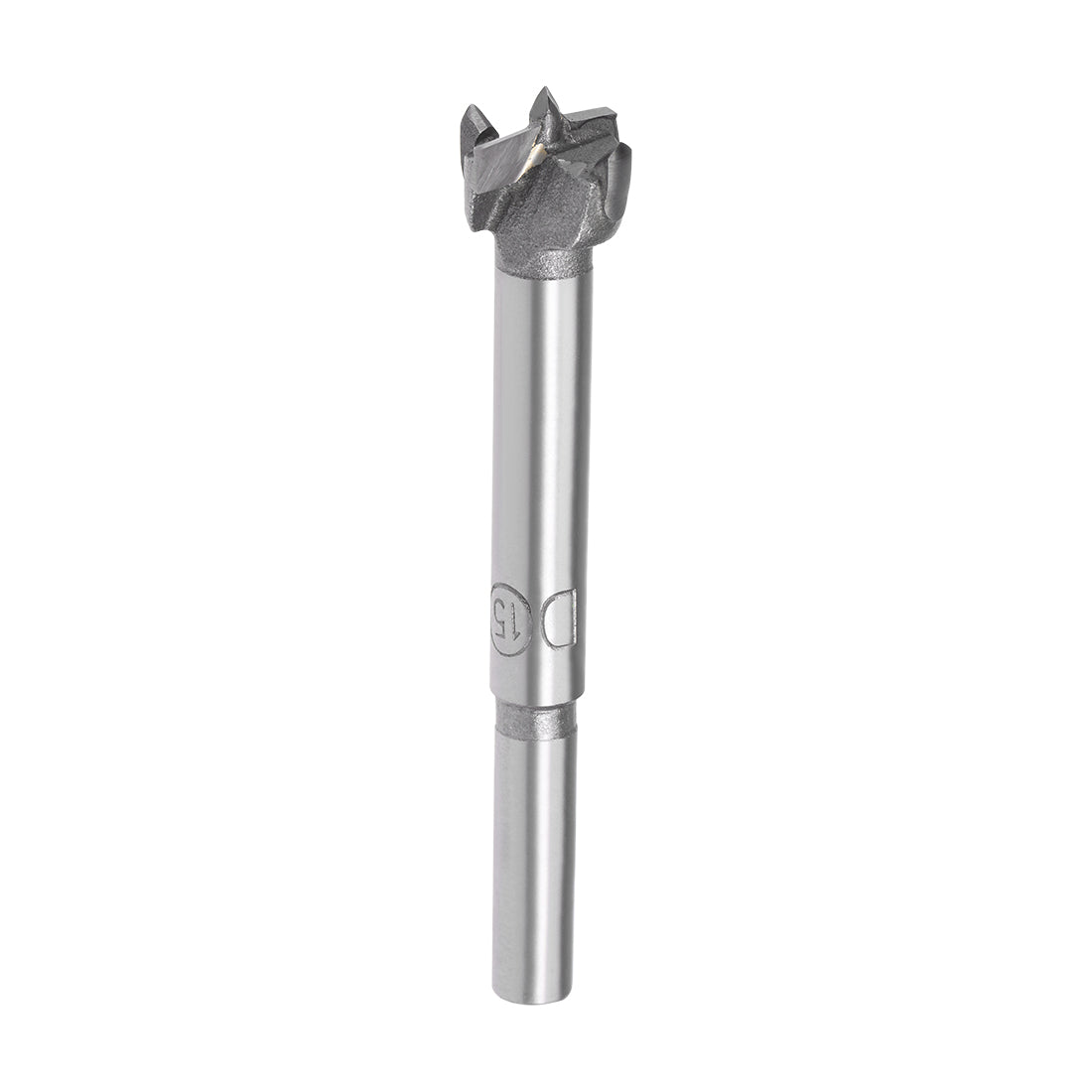 uxcell Uxcell Forstner Wood Boring Drill Bits 15mm Dia. Hole Saw Carbide Tip Round Shank Cutting for Hinge Plywood MDF CNC Tool