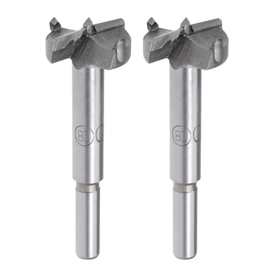 Uxcell Uxcell Forstner Wood Boring Drill Bits 25mm Dia. Hole Saw Carbide Tip Round Shank Cutting for Hinge Plywood MDF CNC Tool 2Pcs