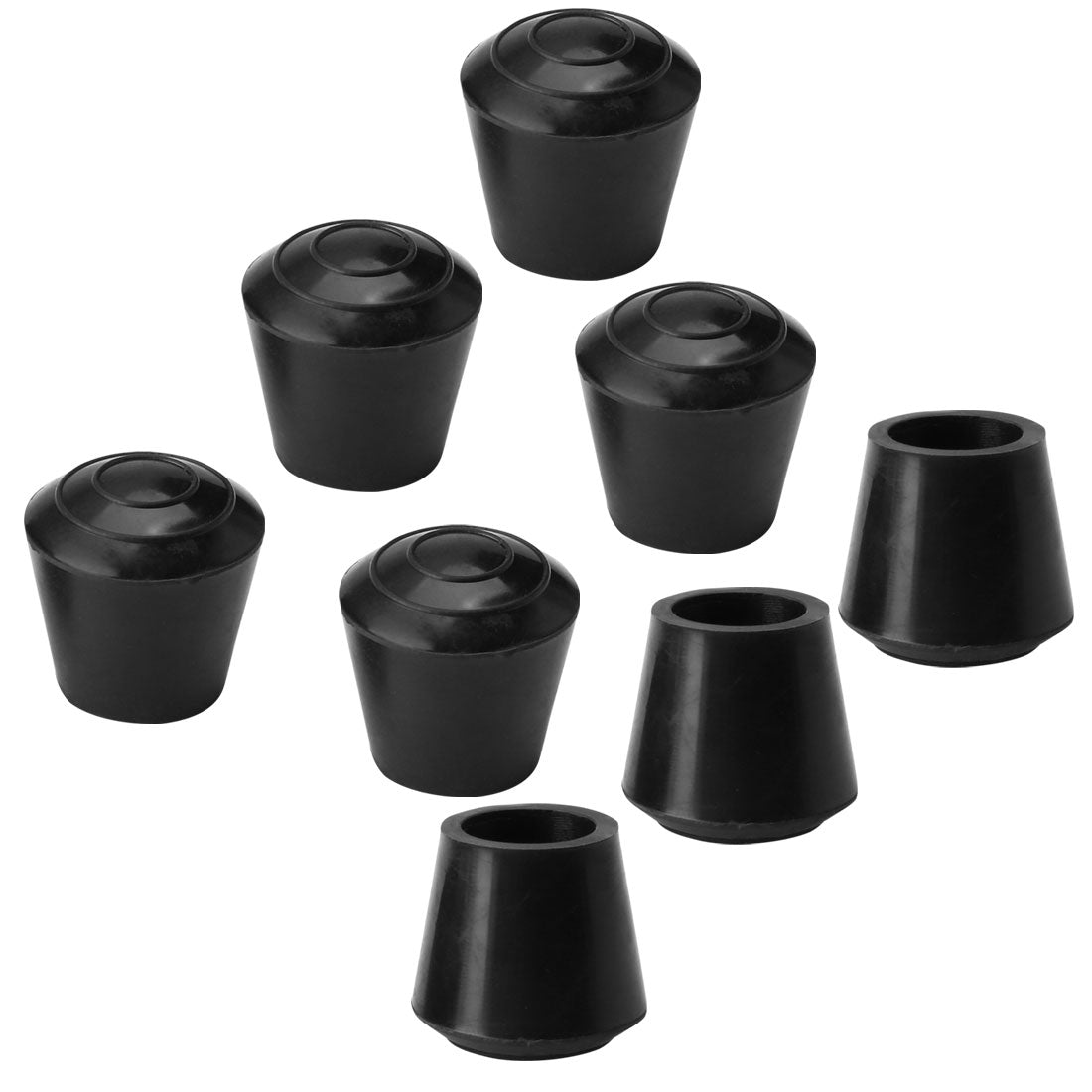 uxcell Uxcell Rubber Leg Cap Tip Cup Feet Cover 10mm 3/8" Inner Dia 8pcs for Furniture Chair