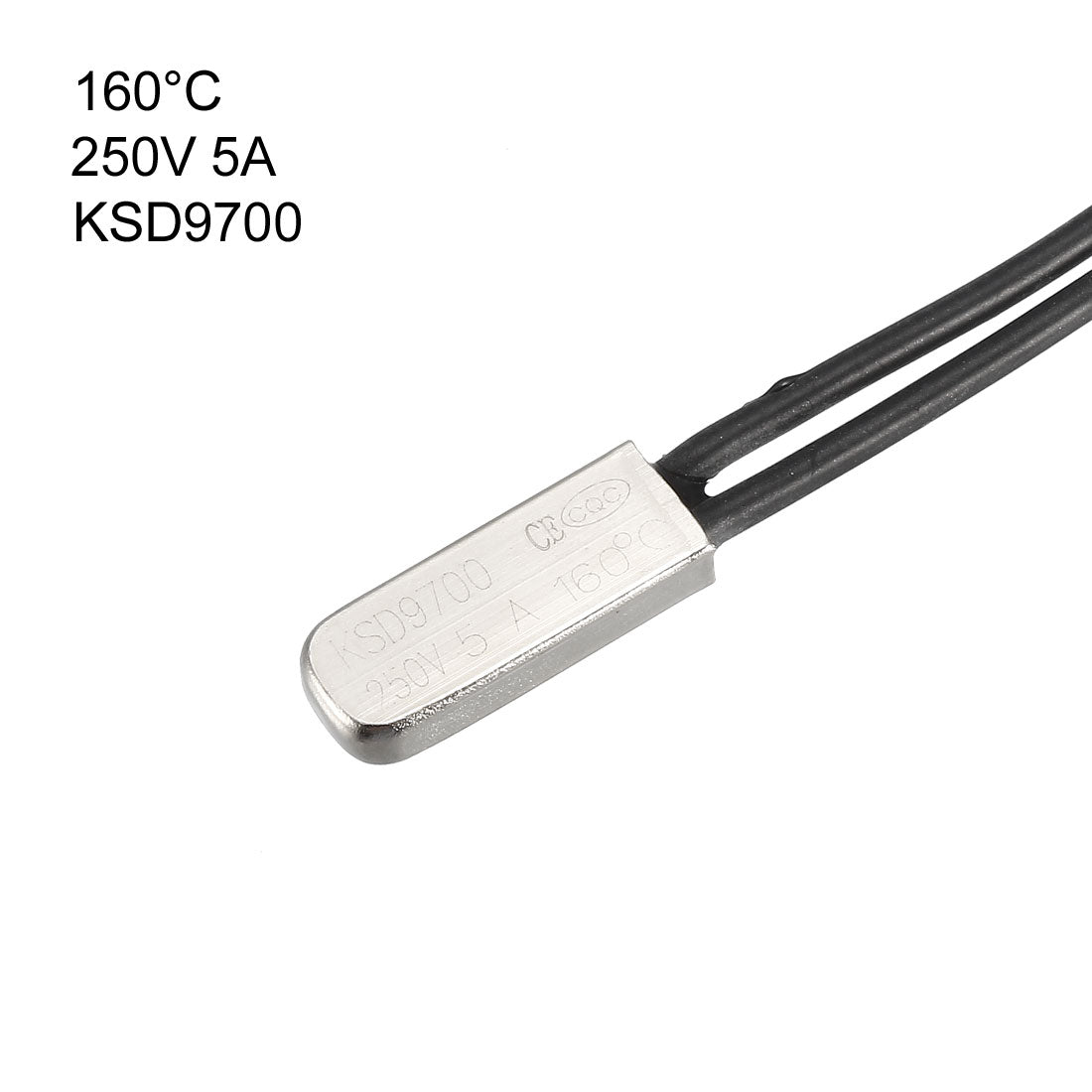 uxcell Uxcell KSD9700 Thermostat, 160℃ N.C 5A Metal Bimetal Temperature Control Switch 2pcs