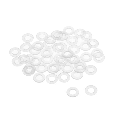 uxcell Uxcell White Nylon Flat Washers for Screws Bolts 50PCS