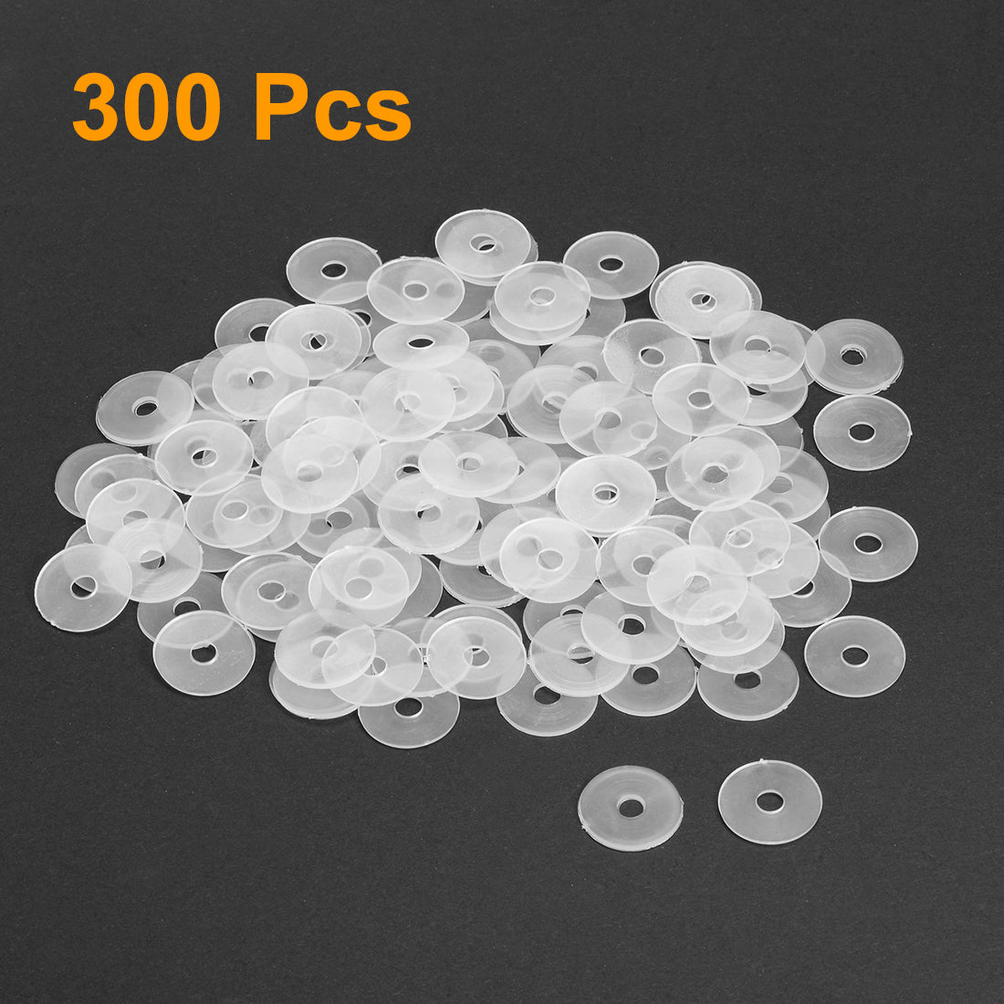 Uxcell Uxcell Nylon Flat Washers 12mm ID 20mm OD 1mm Thick Clear 300PCS