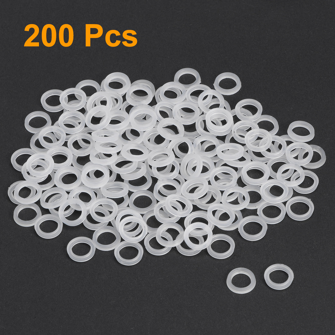 uxcell Uxcell White Nylon Flat Washers for Screws Bolts 200PCS