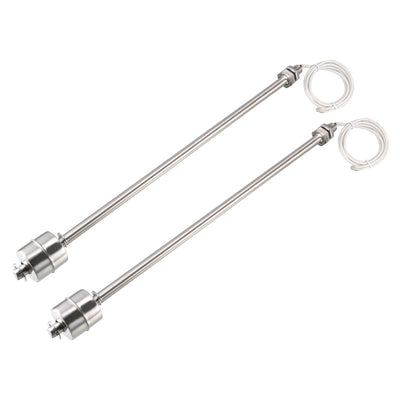 Harfington Uxcell 2PCS Stainless Steel Float Switch 320mm Fish Tank Vertical Water Level Sensor