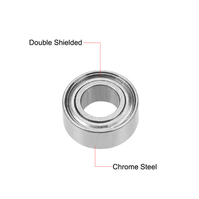 Harfington Uxcell Deep Groove Ball Bearings Inch Double Shielded Chrome Steel P0 Z1