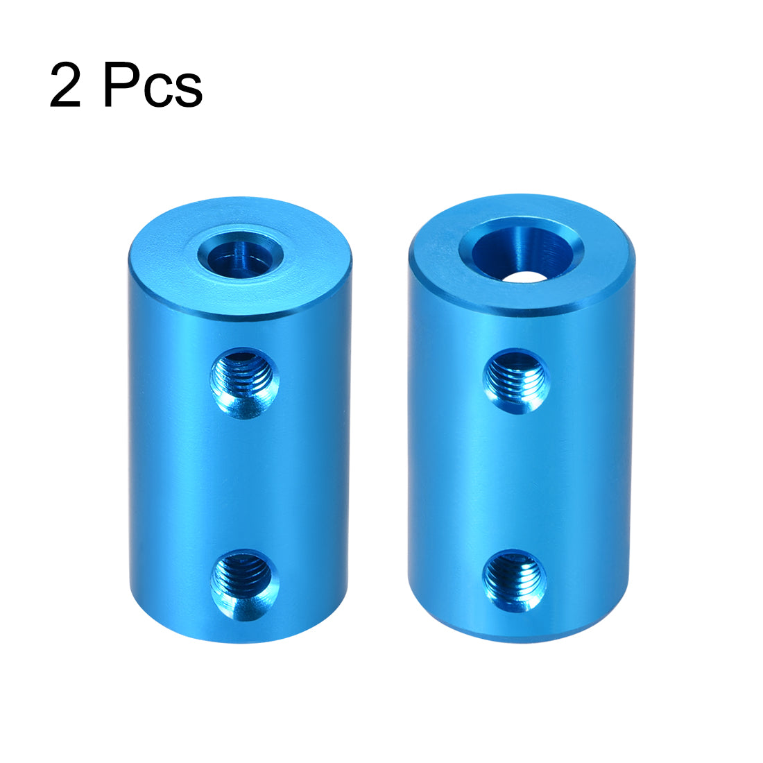 uxcell Uxcell Shaft Coupling 4mm to 6mm Bore L25xD14 Robot Motor Wheel Rigid Coupler Connector Blue 2pcs