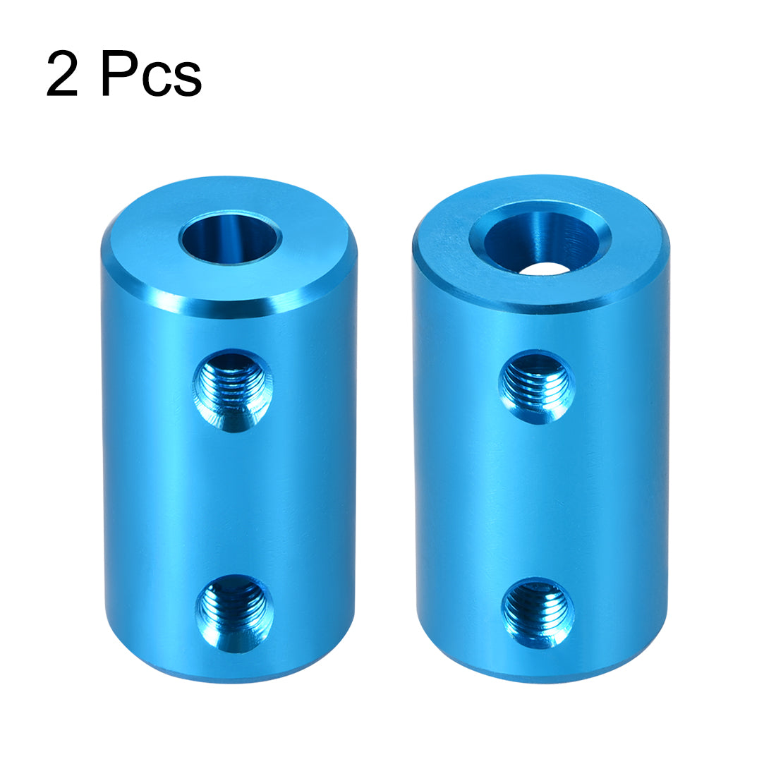 uxcell Uxcell Shaft Coupling 5mm to 6mm Bore L25xD14 Robot Motor Wheel Rigid Coupler Connector Blue 2pcs