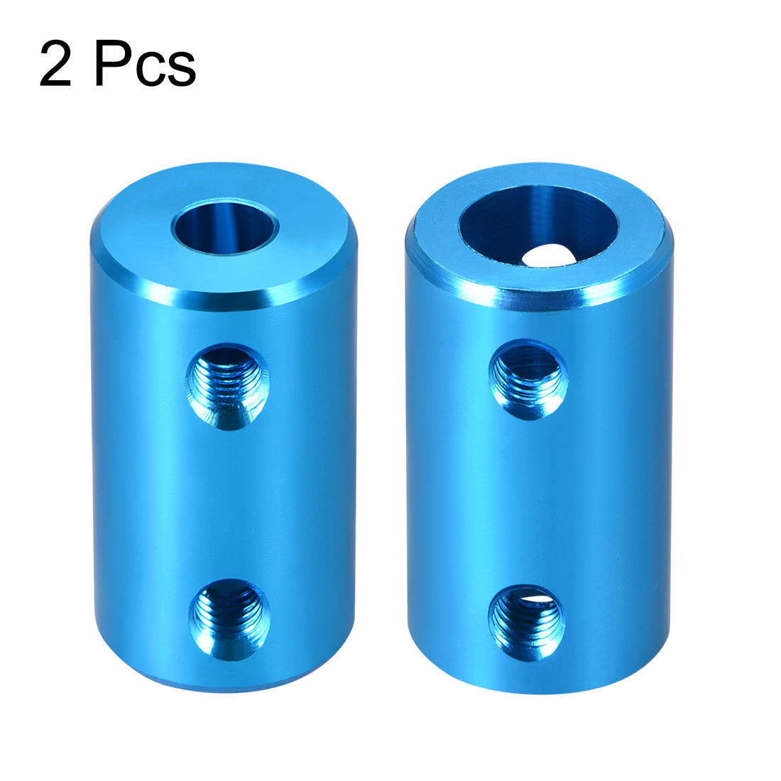 uxcell Uxcell Shaft Coupling 5mm to 8mm Bore L25xD14 Robot Motor Wheel Rigid Coupler Connector Blue 2 Pcs