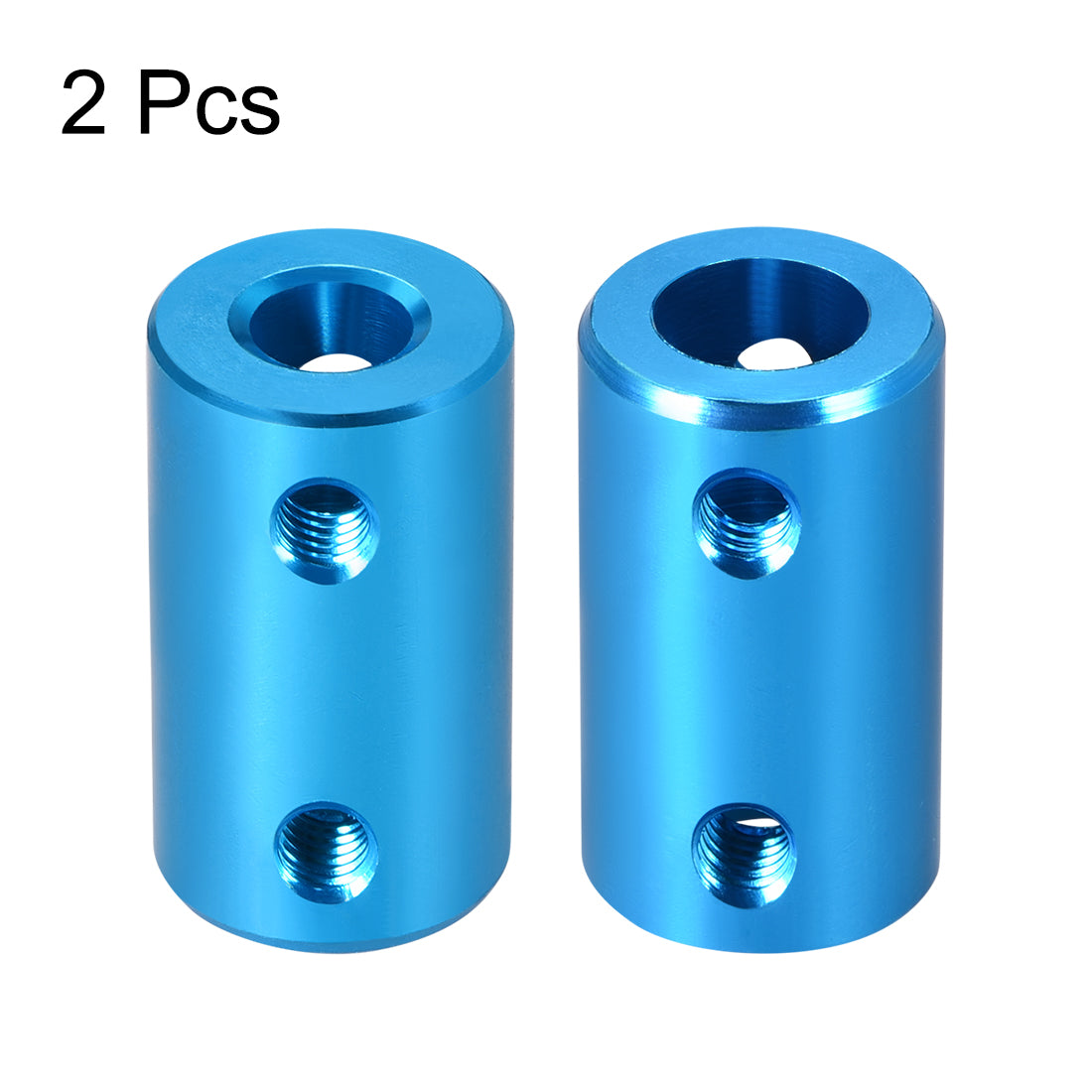 uxcell Uxcell Shaft Coupling 6mm to 8mm Bore L25xD14 Robot Motor Wheel Rigid  Connector Blue 2 Pcs