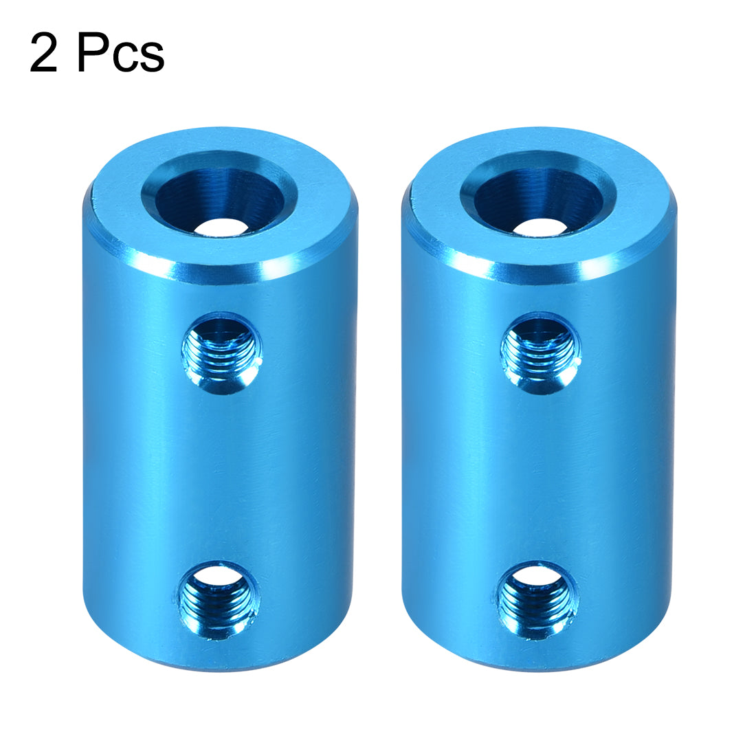 uxcell Uxcell Shaft Coupling 6.35mm to 6.35mm Bore L25xD14 Robot Motor Wheel Rigid Coupler Connector Blue 2 Pcs