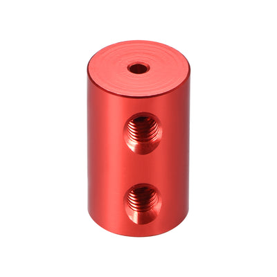 Harfington Uxcell Shaft Coupling 2mm to 2mm Bore L20xD12 Robot Motor Wheel Rigid Coupler Connector Red