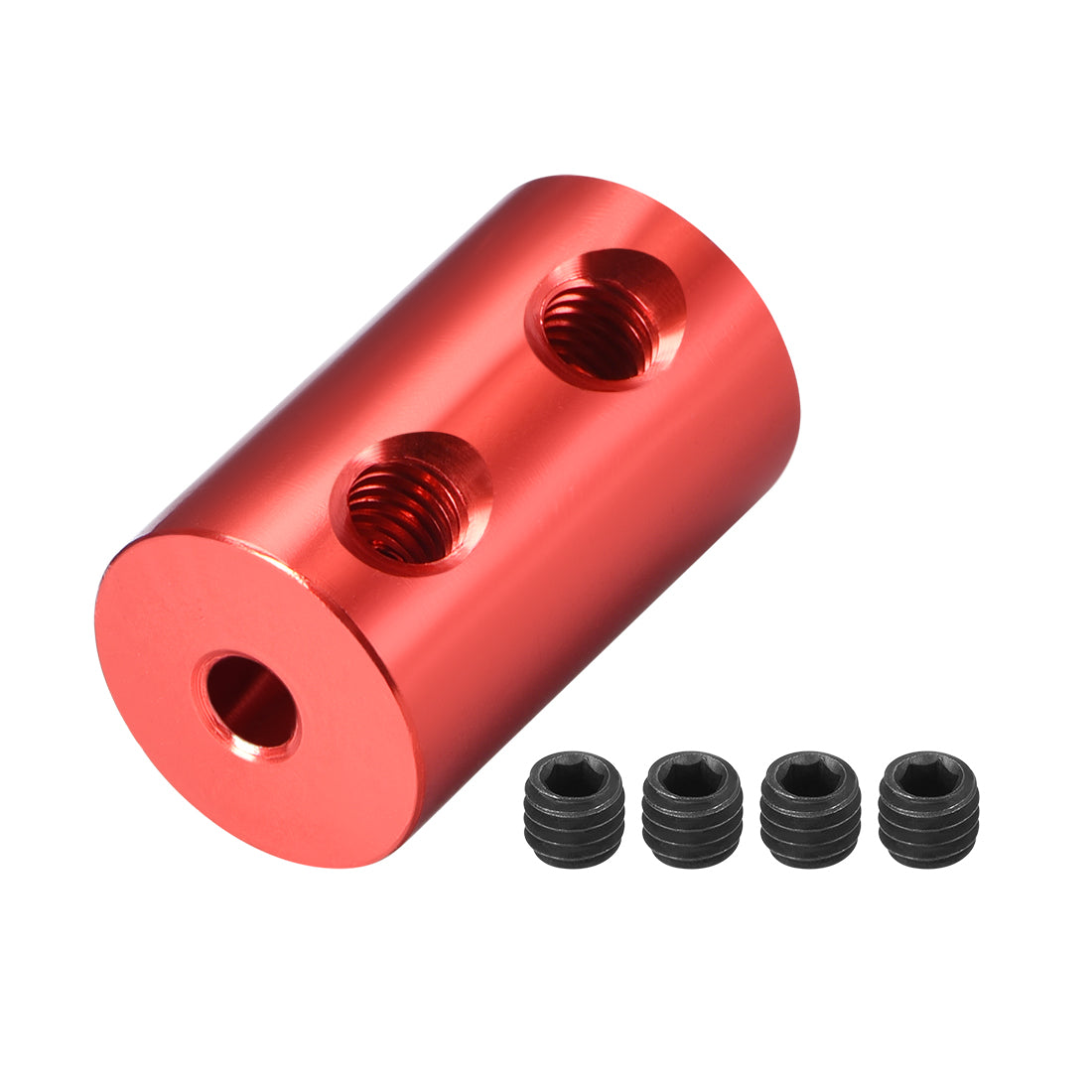 uxcell Uxcell Shaft Coupling 2mm to 3mm Bore L20xD12 Robot Motor Wheel Rigid Coupler Connector Red