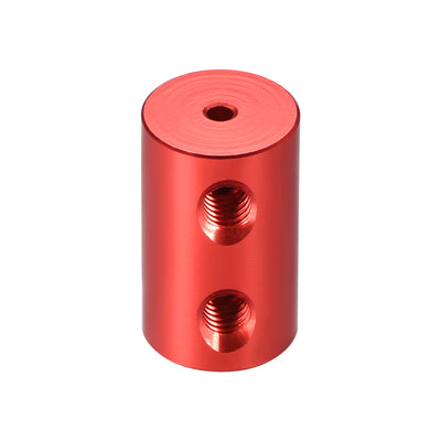 Harfington Uxcell Shaft Coupling 2mm to 5mm Bore L20xD12 Robot Motor Wheel Rigid Coupler Connector Red