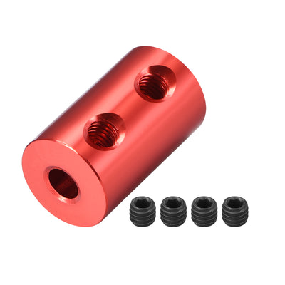 Harfington Uxcell Shaft Coupling 3.17mm to 4mm Bore L20xD12 Robot Motor Wheel Rigid Coupler Red