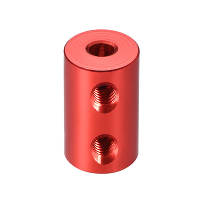Harfington Uxcell Shaft Coupling 4mm to 4mm Bore L20xD12 Robot Motor Wheel Rigid Coupler Connector Red