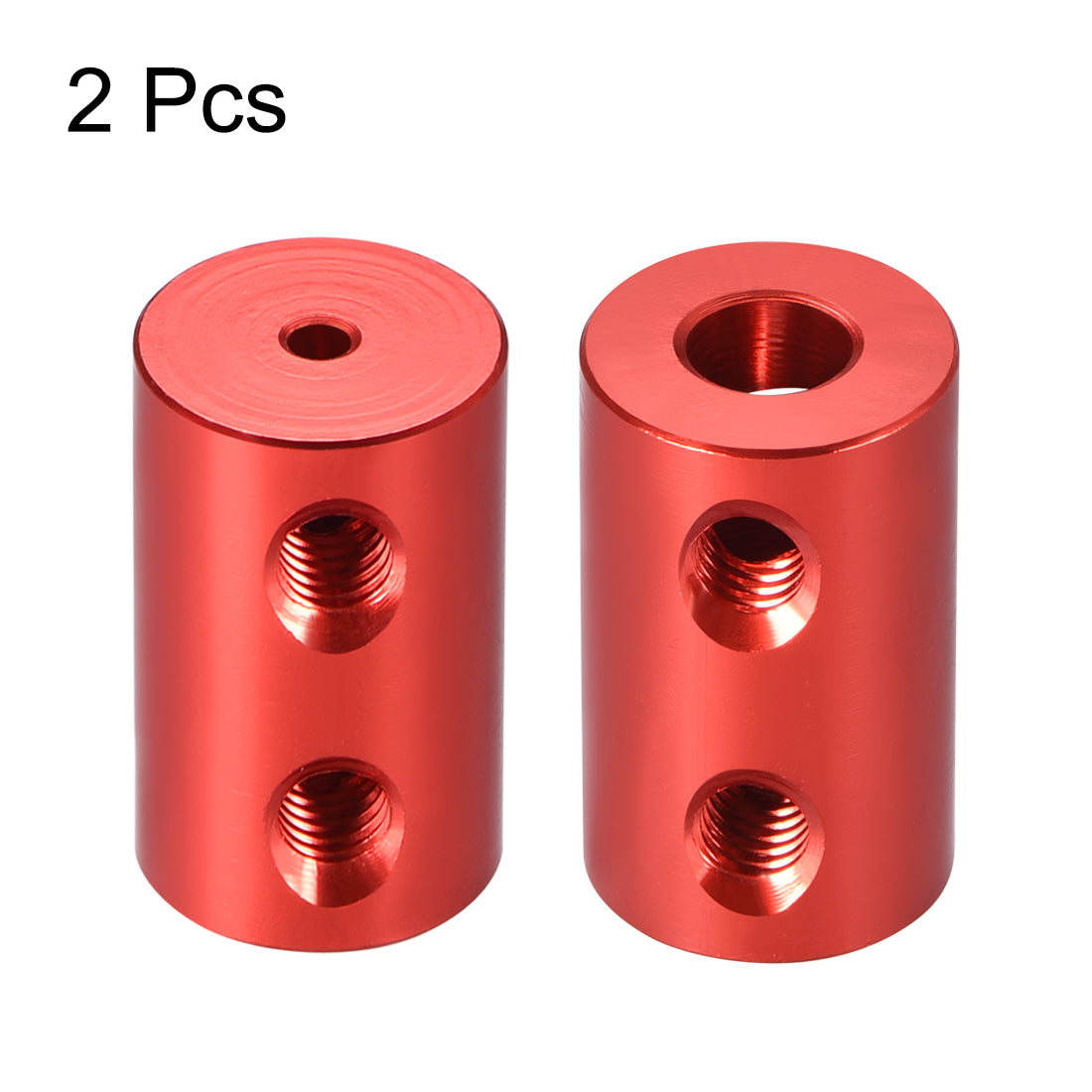 uxcell Uxcell Shaft Coupling 2mm to 5mm Bore L20xD12 Robot Motor Wheel Rigid Coupler Connector Red 2 Pcs