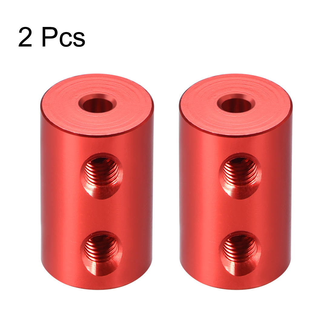 uxcell Uxcell Shaft Coupling 3mm to 3mm Bore L20xD12 Robot Motor Wheel Rigid Coupler Connector Red 2 Pcs