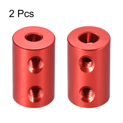 Harfington Uxcell Shaft Coupling 4mm to 5mm Bore L20xD12 Robot Motor Wheel Rigid Coupler Connector Red 2 PCS