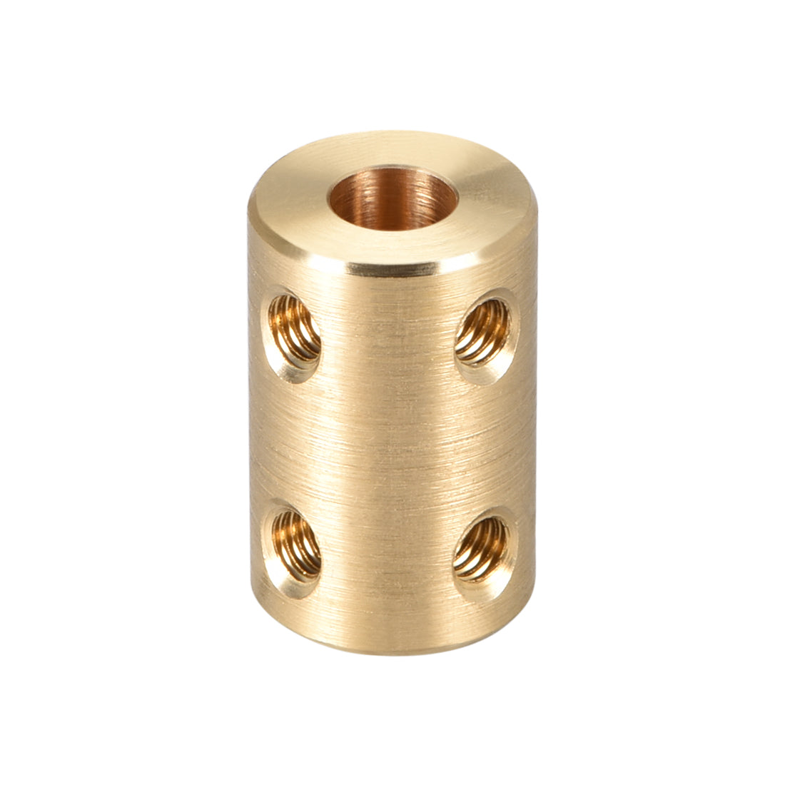 uxcell Uxcell Shaft Coupling 6mm to 8mm Bore L22xD14 Robot Motor Wheel Rigid Coupler Connector Gold Tone