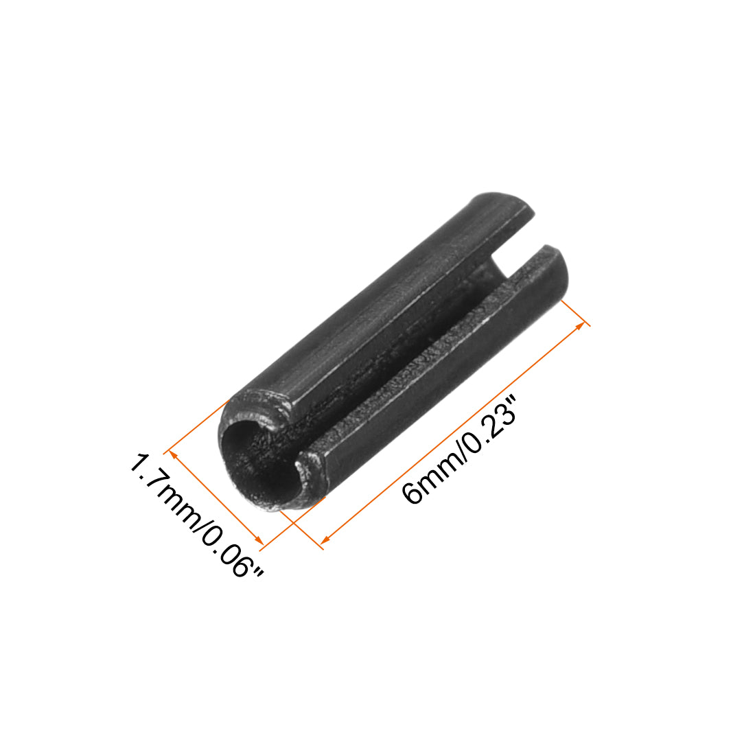 Uxcell Uxcell 2.3mm x 20mm Dowel Pin Carbon Steel Split Spring Roll Shelf Support Pin Fasten Hardware Black 30 Pcs