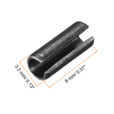 Harfington Uxcell 4.4mm x 14mm Dowel Pin Carbon Steel Split Spring Roll Shelf Support Pin Fasten Hardware Black 20 Pcs