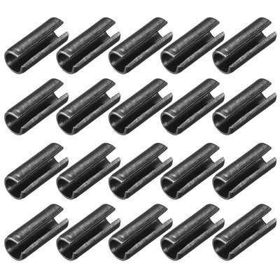 Harfington Uxcell 4.4mm x 14mm Dowel Pin Carbon Steel Split Spring Roll Shelf Support Pin Fasten Hardware Black 20 Pcs