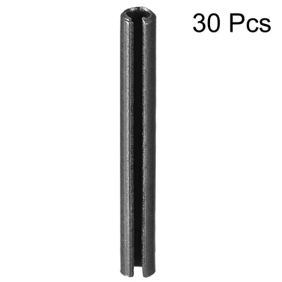 Harfington Uxcell 2.3mm x 20mm Dowel Pin Carbon Steel Split Spring Roll Shelf Support Pin Fasten Hardware Black 30 Pcs