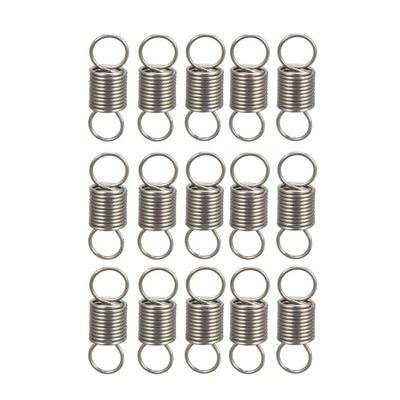 Harfington Uxcell Extended Tension Spring Wire Diameter 0.02", OD 0.2", Free Length 0.59" 15pcs