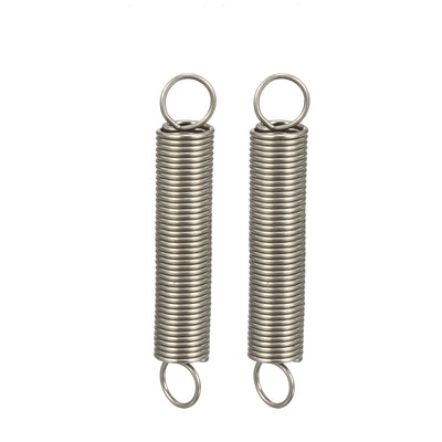 Harfington Uxcell Extended Tension Spring Wire Diameter 0.02", OD 0.2", Free Length 1.18" 2pcs