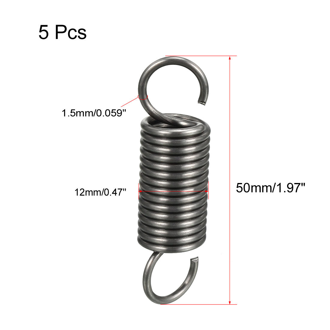 uxcell Uxcell Extended Tension Spring Wire Diameter
