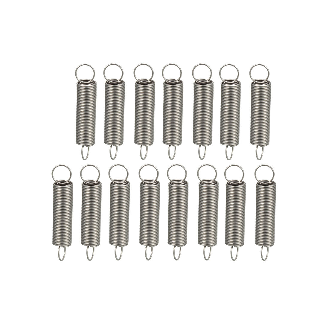 uxcell Uxcell Extended Tension Spring Wire Diameter 0.016", OD 0.2", Free Length 0.98" 15pcs