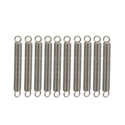 Harfington Uxcell Extended Tension Spring Wire Diameter 0.02", OD 0.12", Free Length 0.98" 10pcs