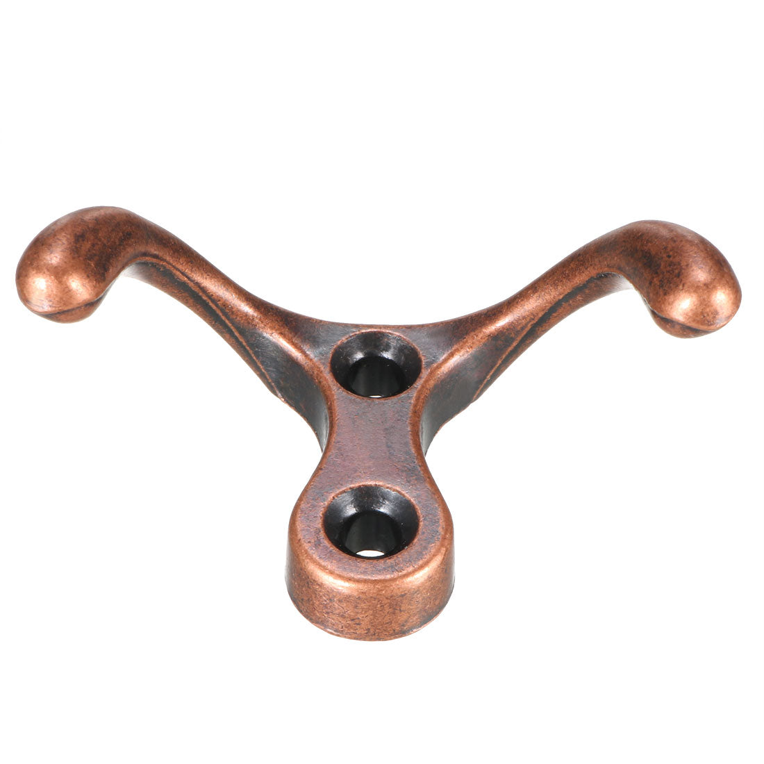 uxcell Uxcell Dual Prong Coat Hooks Wall Mounted Retro Double Hooks Utility Bronze Hook for Coat Scarf Bag Towel Key Cap Cup Hat 30mm x 55mm x 29mm 5pcs