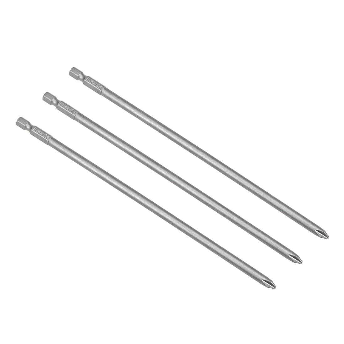 uxcell Uxcell 3Pcs 1/4-Inch Hex Shank 200mm Length Phillips 6PH2 Magnetic S2 Screwdriver Bits