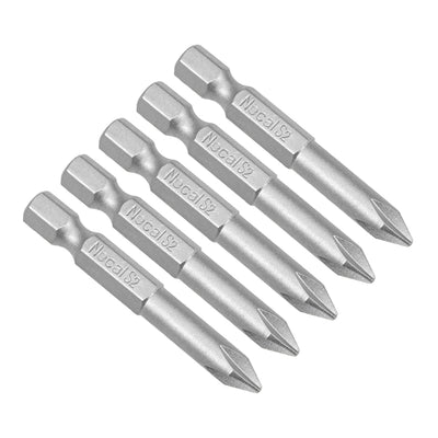 Harfington Uxcell 5 Pcs Magnetic Phillips Screwdriver Bits, Hex Shank S2 Power Tool