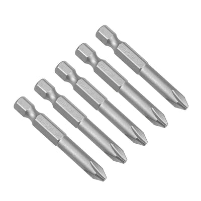 Harfington Uxcell 5Pcs 1/4-Inch Hex Shank 50mm Length Phillips 6PH2 Magnetic Screw Driver S2 Screwdriver Bits