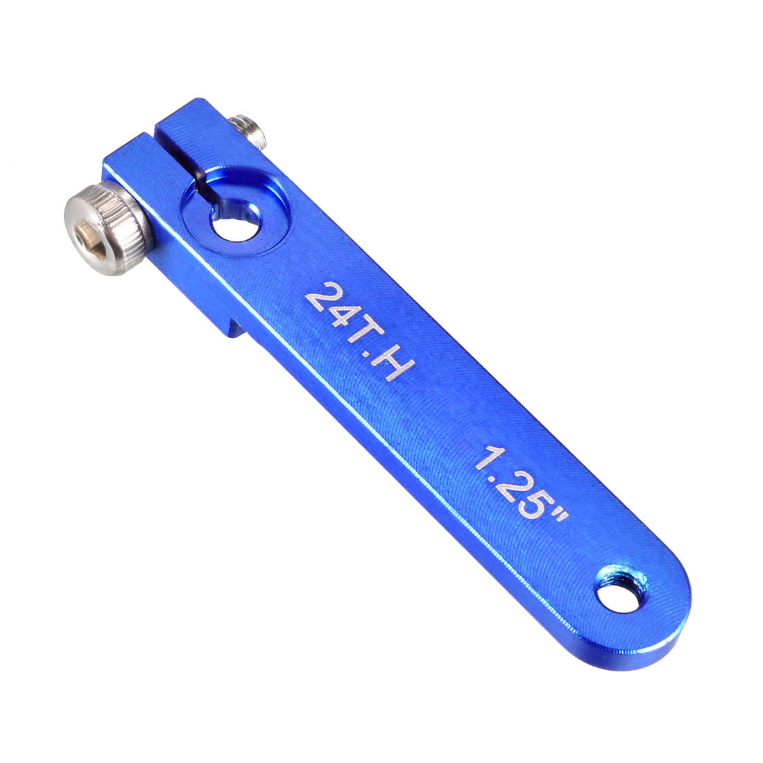 uxcell Uxcell Aluminum Servo Arms Single Arm 24T M3 Thread Blue, for 1.25 Inch
