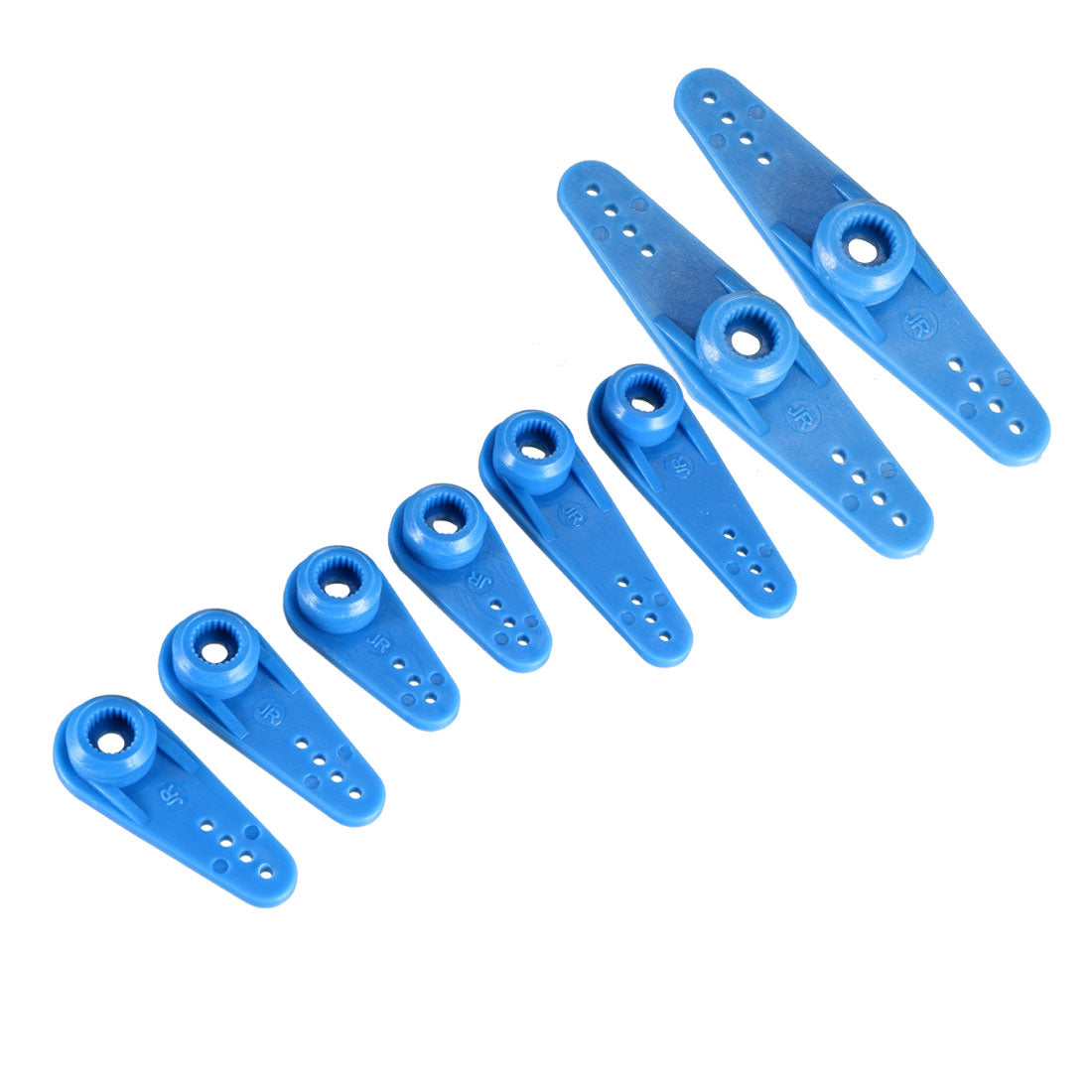 uxcell Uxcell Plastic Servo Arms 23T Blue, 3mm Hole Single / Double Arm for JR 1 Set