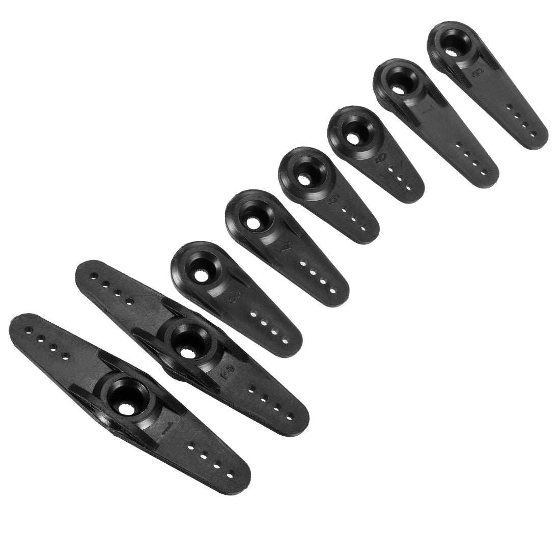 uxcell Uxcell Plastic Servo Arm 24T Black, 3mm Hole Single / Double Arm for  1 Set