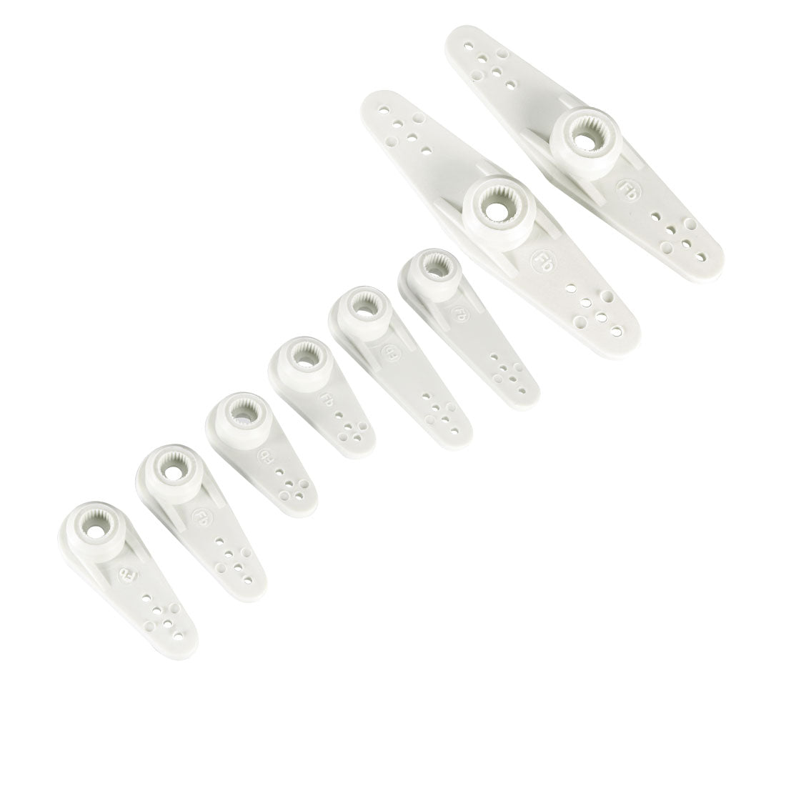 uxcell Uxcell Plastic Servo Arms 25T White, 3mm Hole Single / Double Arm for Futaba 1 Set