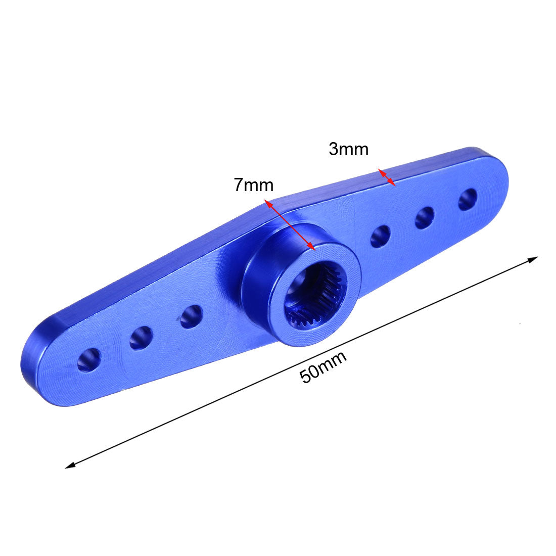 uxcell Uxcell Aluminum Servo Horn 25T 22A Blue, 3mm Hole Double Arm for Futaba