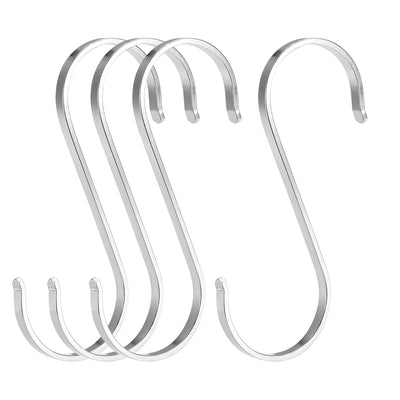 uxcell Uxcell Stainless Steel S Hooks 4.4" S Shaped Hook Hangers 4pcs