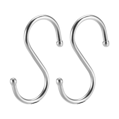 Harfington Uxcell Stainless Steel S Hooks 2" S Shaped Hook Hangers 2pcs