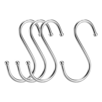uxcell Uxcell Stainless Steel S Hooks 3.2" S Shaped Hook Hangers 4pcs