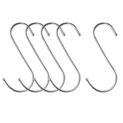 uxcell Uxcell Metal S Hooks 4.72" S Shaped Hook Hangers 5pcs