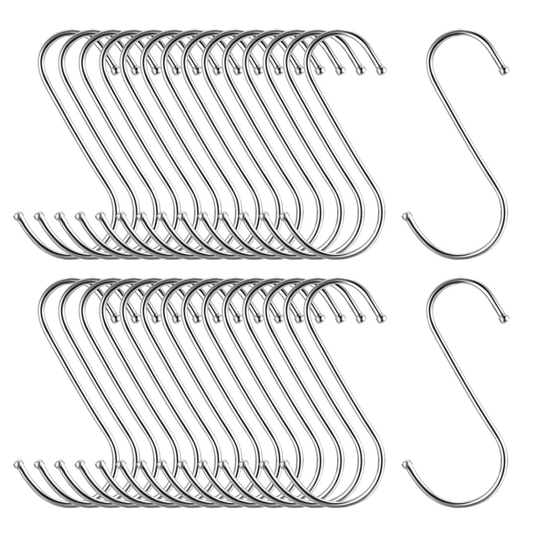 uxcell Uxcell Metal S Hooks 4.72" S Shaped Hook Hangers 30pcs