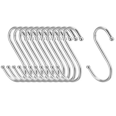 uxcell Uxcell Metal S Hooks 2.76" S Shaped Hook Hangers 12pcs